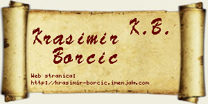 Krasimir Borčić vizit kartica